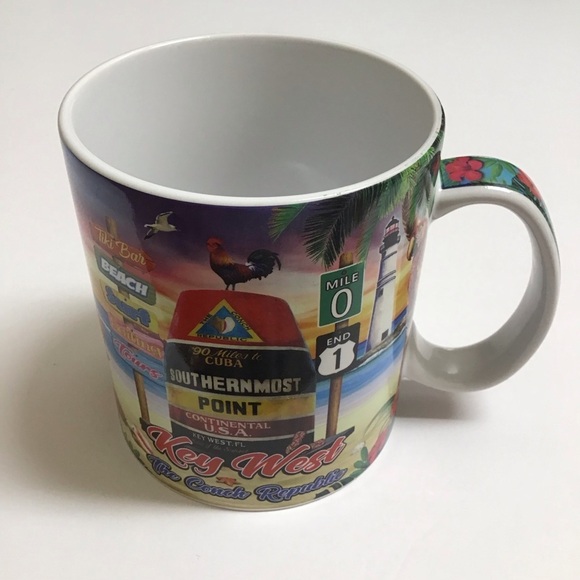 Key West Florida Coffee Mug Southernmost Point Wraparound Graphic Souvenir NEW - Picture 5 of 15